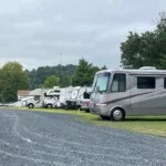 vehicle storage in the grass vehicle parking area