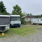 vehicle storage in the grass vehicle parking area